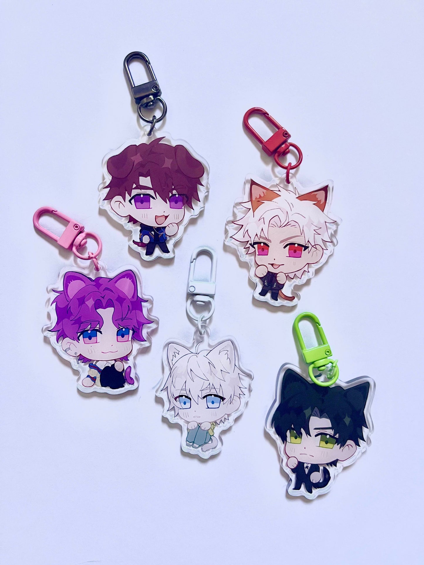 LOVE AND DEEPSPACE KITTEN ACRYLIC CHARMS