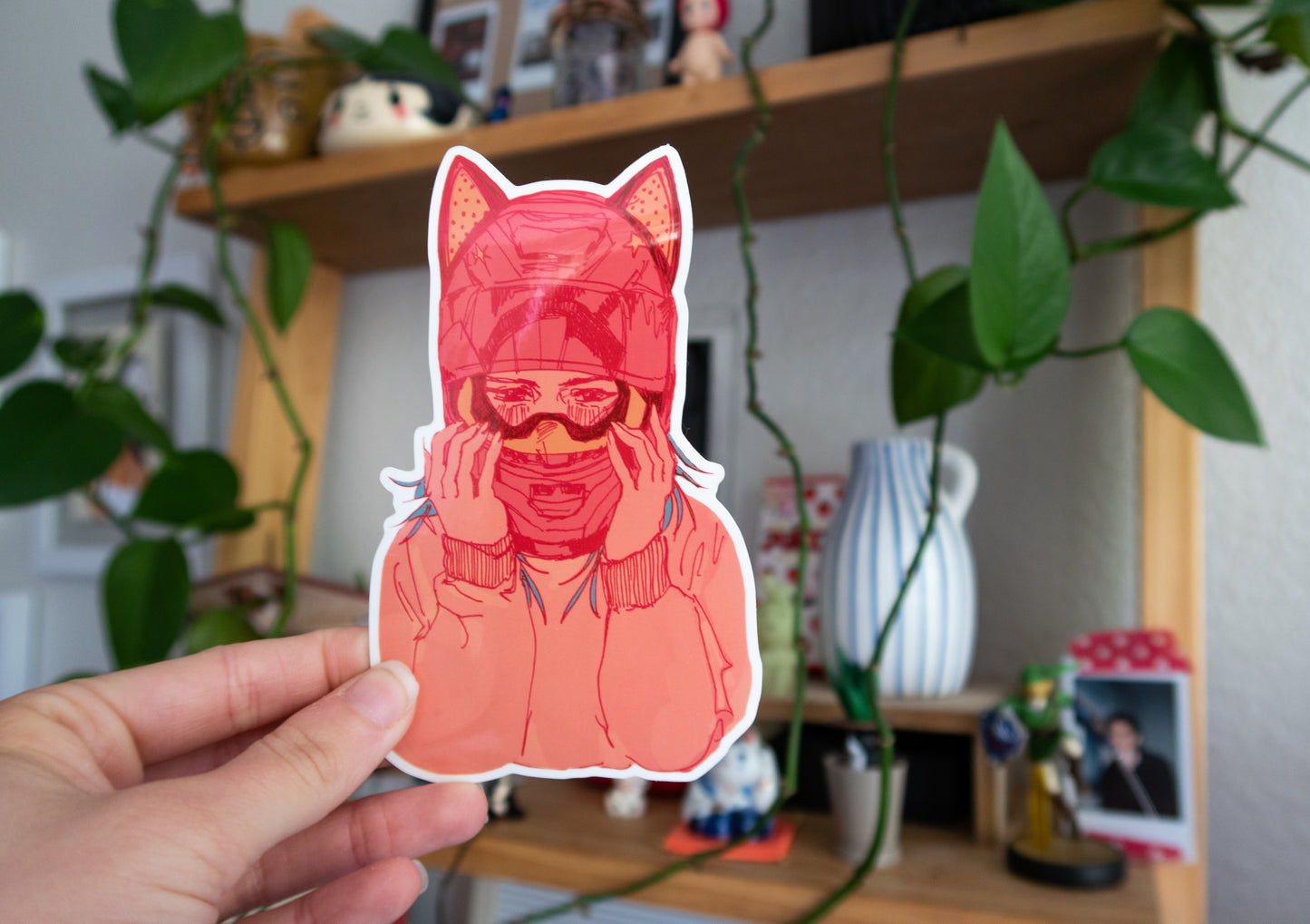 Motocross Cat Girl Sticker