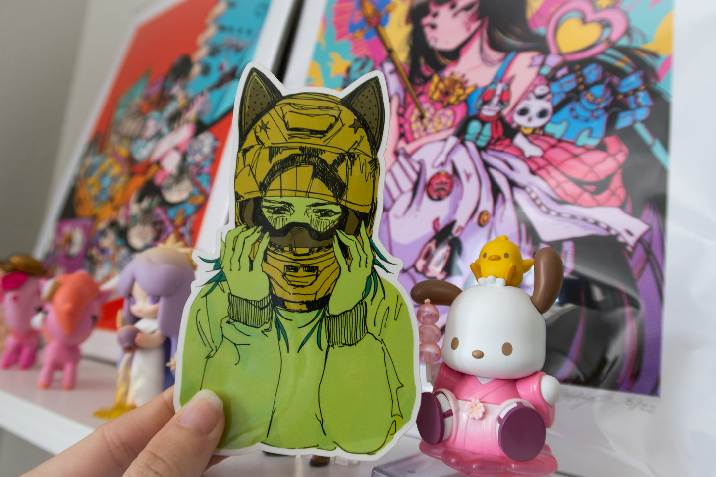 Motocross Cat Girl Sticker